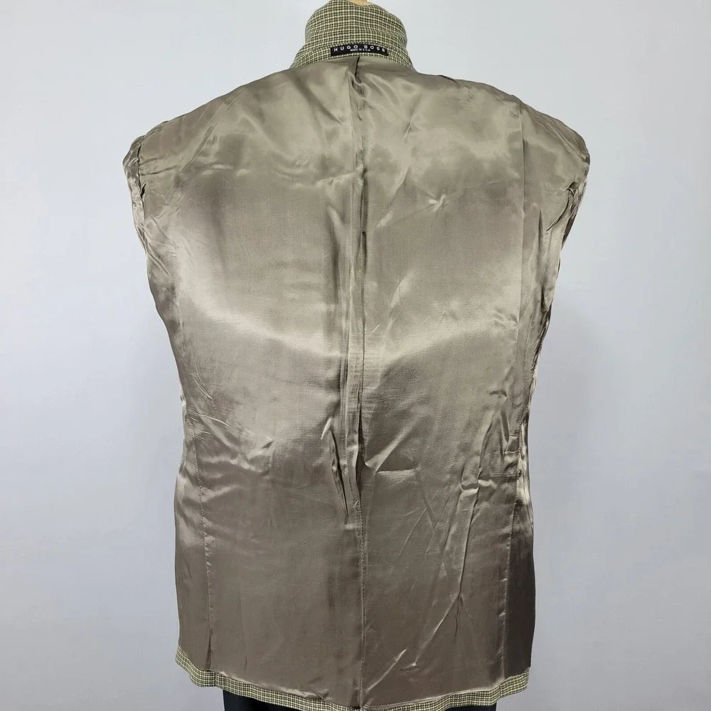 VTG Hugo Boss Apollon Men's Sport Coat Blazer Two Button Beige‎ Wool Size 44R